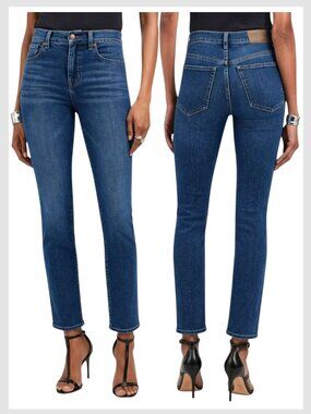 Madewell Stovepipe Jeans Medium Wash Blue High Rise Straight Leg 24